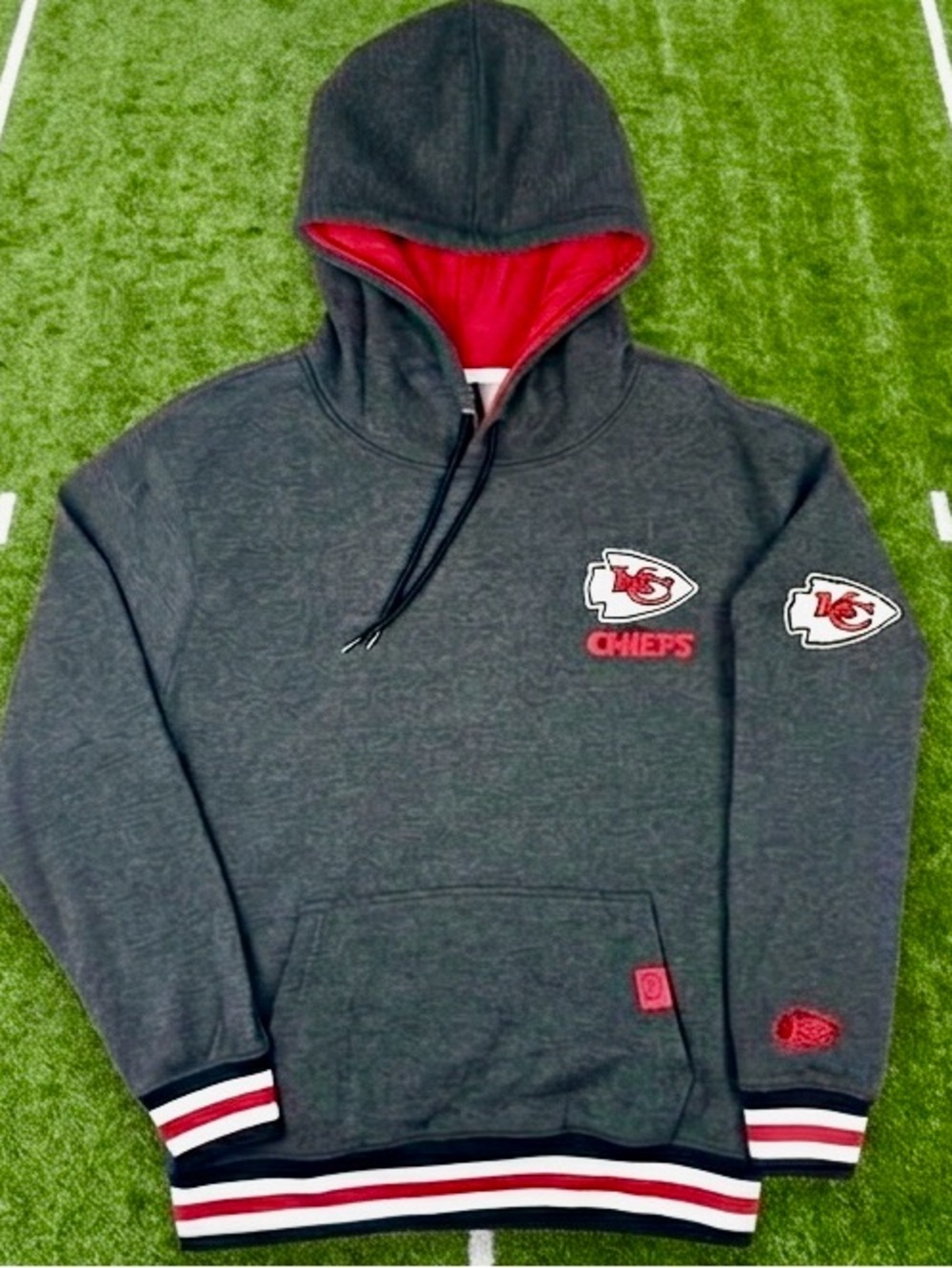 NWT! NFL Men's KC Chiefs Deep Heather Hoodie